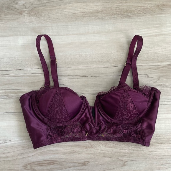 Purple Long Line Bra - Picture 2 of 7